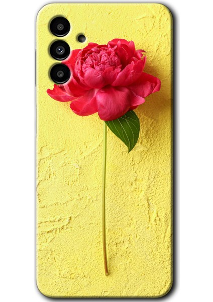 Samsung Galaxy A13 5g Kılıf Hd Desen Baskılı Arka Kapak - Kırmızı Gül