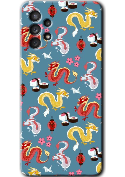 Samsung Galaxy A13 Kılıf Hd Desen Baskılı Arka Kapak - Funky Dragon