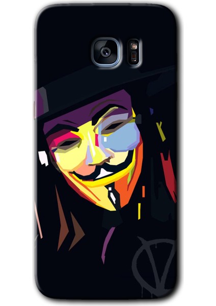 Samsung Galaxy S7 Edge Kılıf Hd Desen Baskılı Arka Kapak - Vendetta