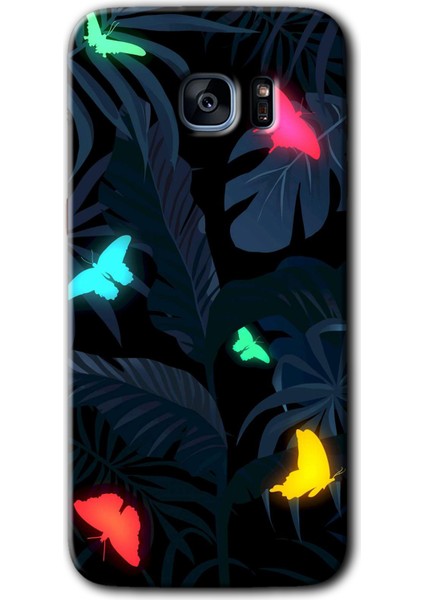 Samsung Galaxy S7 Edge Kılıf Hd Desen Baskılı Arka Kapak - Lighter Butterfly