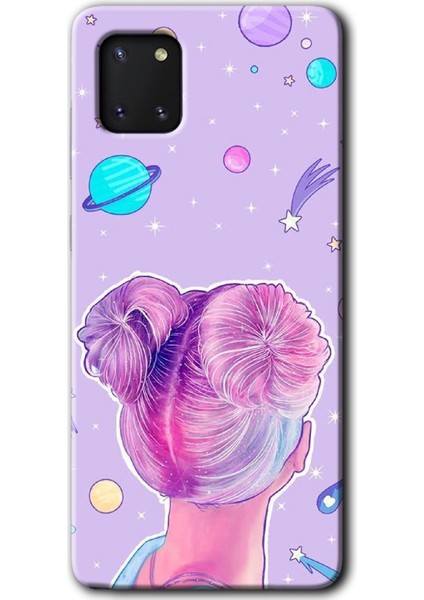 Samsung Galaxy A81 Kılıf Hd Desen Baskılı Arka Kapak - Uzaylı Kız