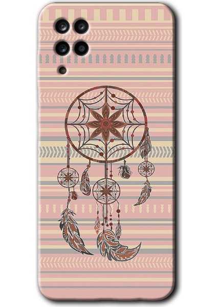 Samsung Galaxy A12 Kılıf Hd Desen Baskılı Arka Kapak - Mandala Retro