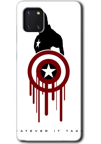 Samsung Galaxy A81 Kılıf Hd Desen Baskılı Arka Kapak - Captain Amerika