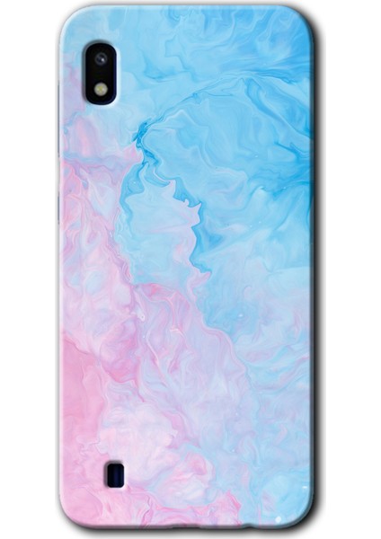 Samsung Galaxy A10 Kılıf Hd Desen Baskılı Arka Kapak - Blue Art
