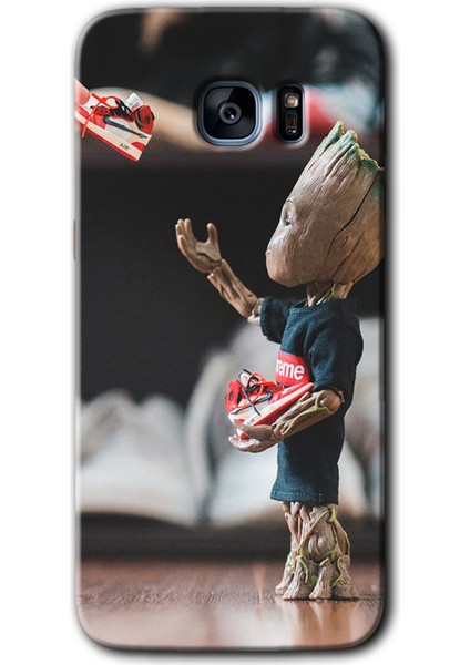 Samsung Galaxy S7 Edge Kılıf Hd Desen Baskılı Arka Kapak - I Am Groot