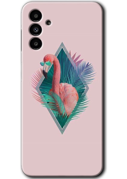 Samsung Galaxy A13 5g Kılıf Hd Desen Baskılı Arka Kapak - Flamingo