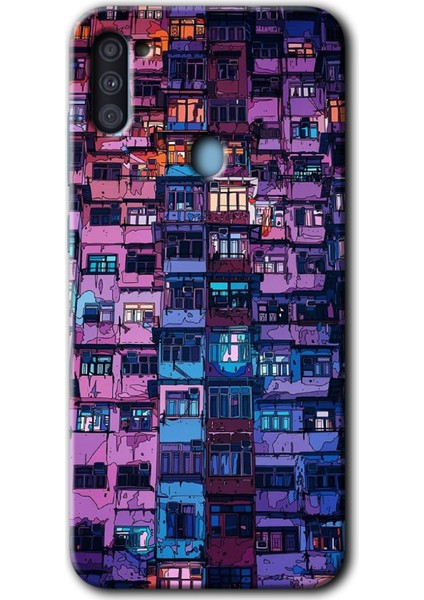 Samsung Galaxy A11 Kılıf Hd Desen Baskılı Arka Kapak - Şehir Görünümü