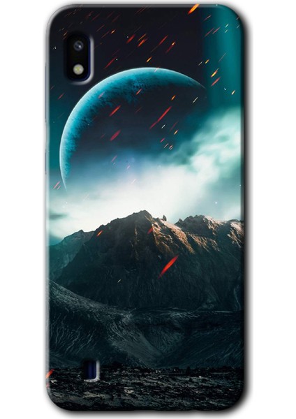 Samsung Galaxy A10 Kılıf Hd Desen Baskılı Arka Kapak - Uzay Gökyüzü