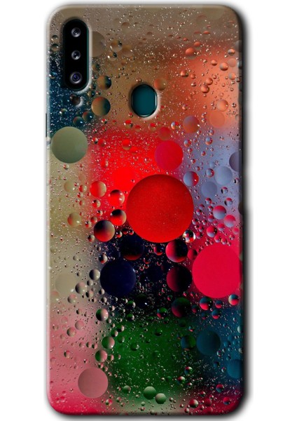 Samsung Galaxy A20S Kılıf Hd Desen Baskılı Arka Kapak - Wet Bubbles
