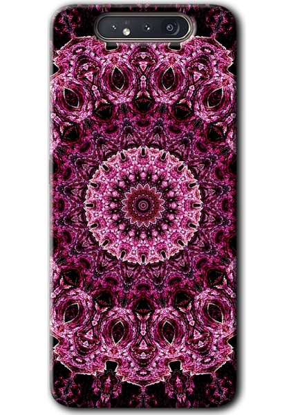 Samsung Galaxy A80 Kılıf Hd Desen Baskılı Arka Kapak - Mandala Patterns Kaleidoscope