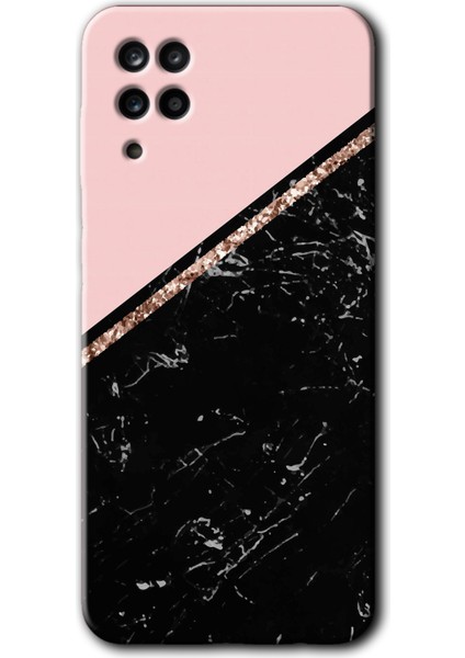 Samsung Galaxy M12 Kılıf Hd Desen Baskılı Arka Kapak - Yarım Mermer