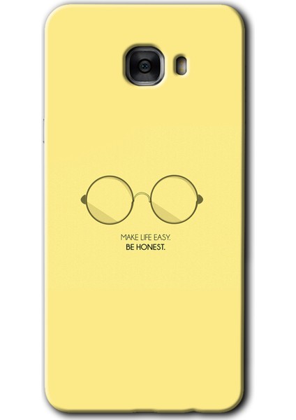 Samsung Galaxy C7 Kılıf Hd Desen Baskılı Arka Kapak - Be Honest