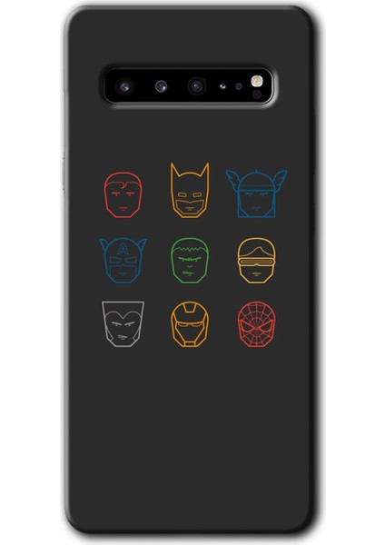 Samsung Galaxy S10 Plus Kılıf Hd Desen Baskılı Arka Kapak - Avengers Minimalism