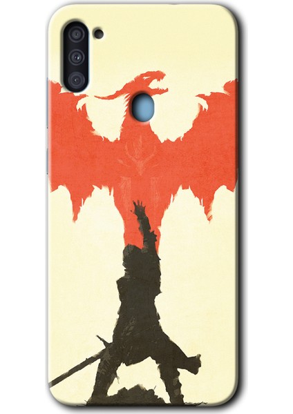 Samsung Galaxy M11 Kılıf Hd Desen Baskılı Arka Kapak - Dragon Hunter 1