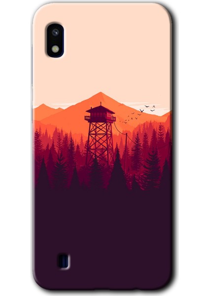 Samsung Galaxy A10 Kılıf Hd Desen Baskılı Arka Kapak - Gözlem Kulesi