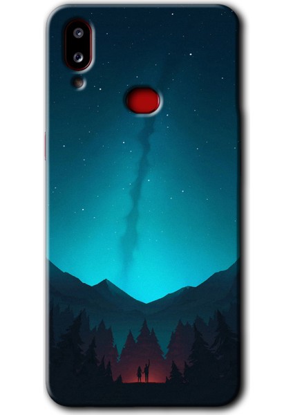 Samsung Galaxy A10S Kılıf Hd Desen Baskılı Arka Kapak - Night Fores Mount