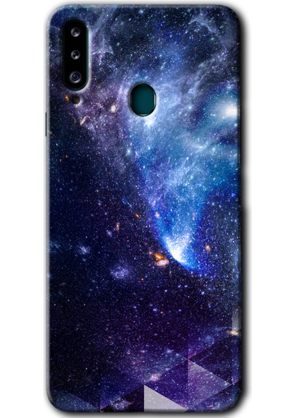 Samsung Galaxy A20S Kılıf Hd Desen Baskılı Arka Kapak - Galaksi