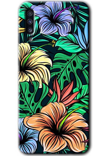 Samsung Galaxy A50 Kılıf Hd Desen Baskılı Arka Kapak - Hibiscus Flowers