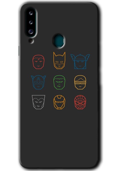Samsung Galaxy A20S Kılıf Hd Desen Baskılı Arka Kapak - Avengers Minimalism
