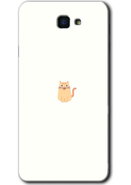 Samsung Galaxy J7 Prime Kılıf Hd Desen Baskılı Arka Kapak - Cat Minimalism