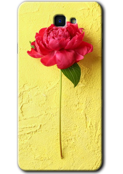 Samsung Galaxy J7 Prime Kılıf Hd Desen Baskılı Arka Kapak - Kırmızı Gül