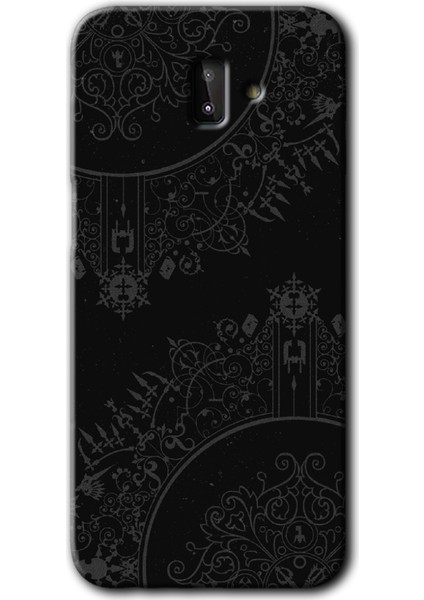 Samsung Galaxy J6 Plus Kılıf Hd Desen Baskılı Arka Kapak - Siyah Mandala
