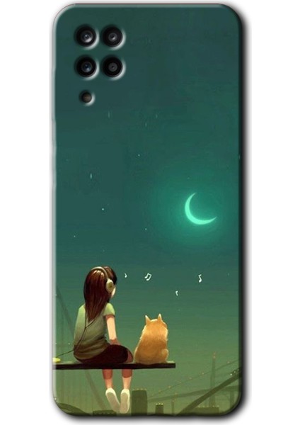Samsung Galaxy A01 Core Kılıf Hd Desen Baskılı Arka Kapak - Kedili Kız