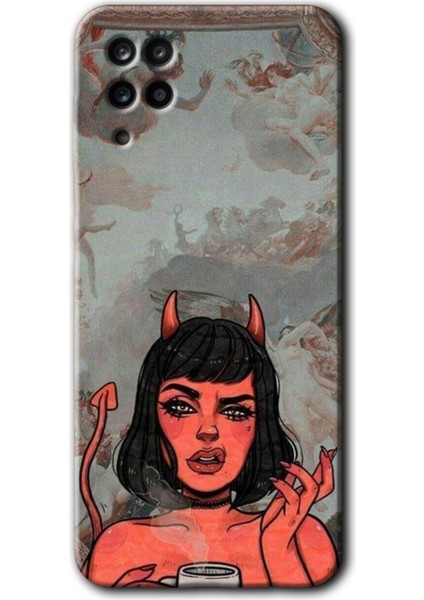 Samsung Galaxy A01 Core Kılıf Hd Desen Baskılı Arka Kapak - Devil Girl