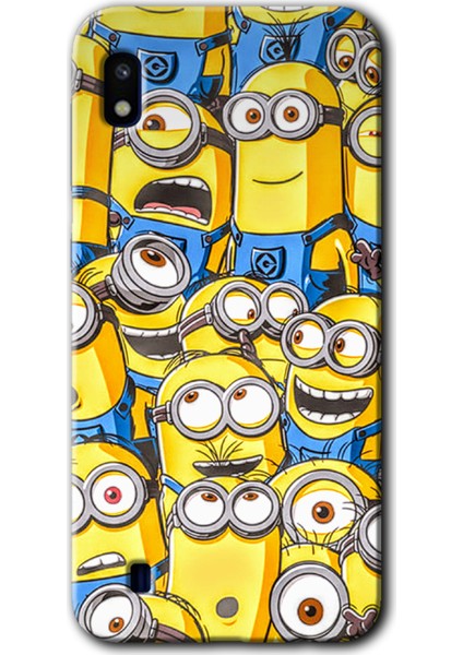 Samsung Galaxy A10 Kılıf Hd Desen Baskılı Arka Kapak - Minion Ordusu