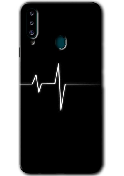 Samsung Galaxy A20S Kılıf Hd Desen Baskılı Arka Kapak - Heart Rytm