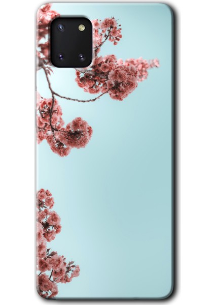 Samsung Galaxy A81 Kılıf Hd Desen Baskılı Arka Kapak - Japon Çiçeği