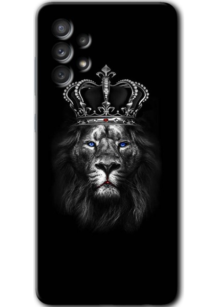 Samsung Galaxy A52S Kılıf Hd Desen Baskılı Arka Kapak - King Lion
