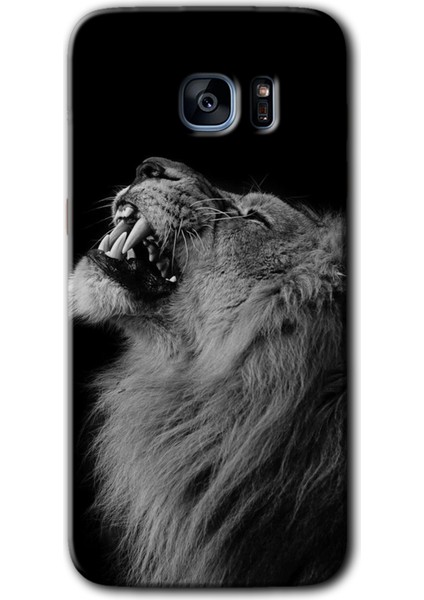 Samsung Galaxy S7 Edge Kılıf Hd Desen Baskılı Arka Kapak - Lion