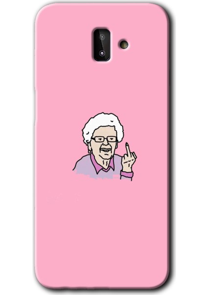 Samsung Galaxy J8 Kılıf Hd Desen Baskılı Arka Kapak - Bad Grandmother