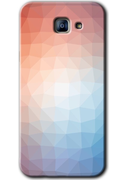 Samsung Galaxy A8 2016 Kılıf Hd Desen Baskılı Arka Kapak - Polygon Graident 3