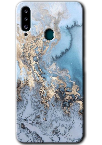 Samsung Galaxy A20S Kılıf Hd Desen Baskılı Arka Kapak - Eski Mermer