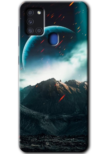 Samsung Galaxy A21S Kılıf Hd Desen Baskılı Arka Kapak - Uzay Gökyüzü