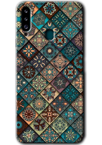 Samsung Galaxy A20S Kılıf Hd Desen Baskılı Arka Kapak - Mandala Desen