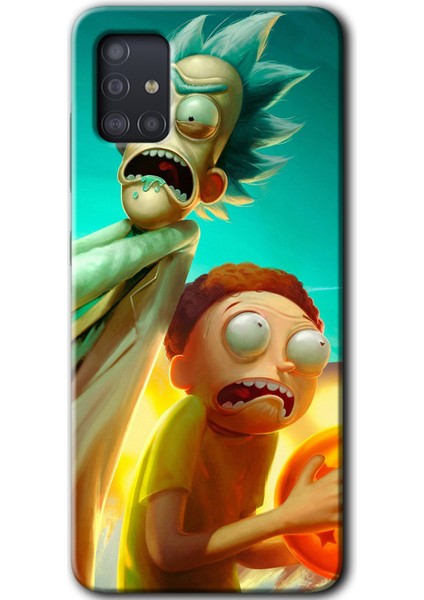 Samsung Galaxy A51 Kılıf Hd Desen Baskılı Arka Kapak - Rick Morty