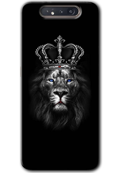 Samsung Galaxy A80 Kılıf Hd Desen Baskılı Arka Kapak - King Lion