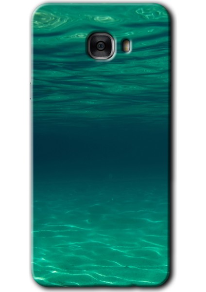 Samsung Galaxy C7 Pro Kılıf Hd Desen Baskılı Arka Kapak - Derin Deniz