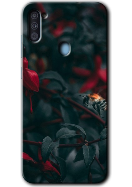 Samsung Galaxy M11 Kılıf Hd Desen Baskılı Arka Kapak - Avcı Arı