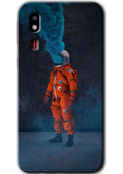 Samsung Galaxy A2 Core Kılıf Hd Desen Baskılı Arka Kapak - Smoke Astronot