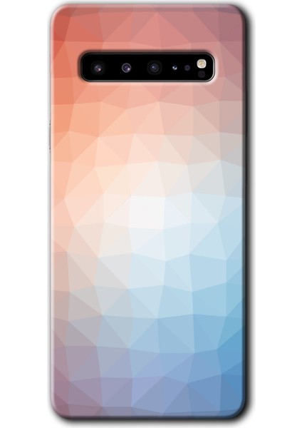 Samsung Galaxy S10 Plus Kılıf Hd Desen Baskılı Arka Kapak - Polygon Graident 3