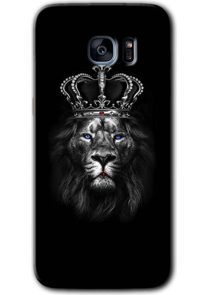 Samsung Galaxy S7 Edge Kılıf Hd Desen Baskılı Arka Kapak - King Lion