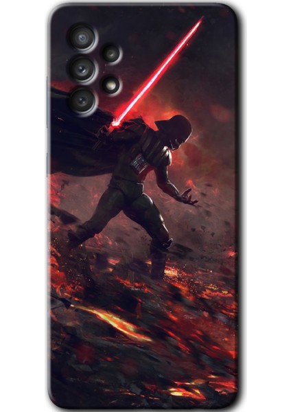Samsung Galaxy A13 Kılıf Hd Desen Baskılı Arka Kapak - Darh Vader Wars