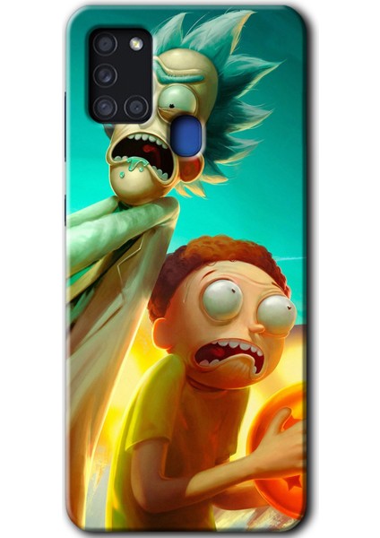 Samsung Galaxy A21S Kılıf Hd Desen Baskılı Arka Kapak - Rick Morty