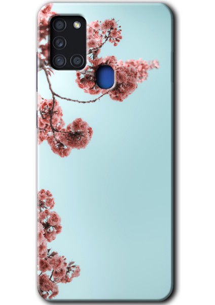 Samsung Galaxy A21S Kılıf Hd Desen Baskılı Arka Kapak - Japon Çiçeği