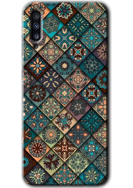 Samsung Galaxy A50 Kılıf Hd Desen Baskılı Arka Kapak - Mat Mandala