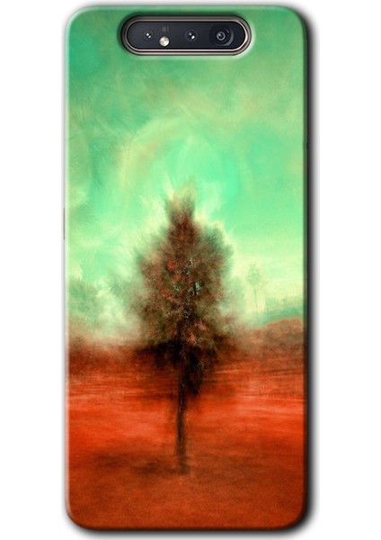 Samsung Galaxy A80 Kılıf Hd Desen Baskılı Arka Kapak - Outlines Paint
